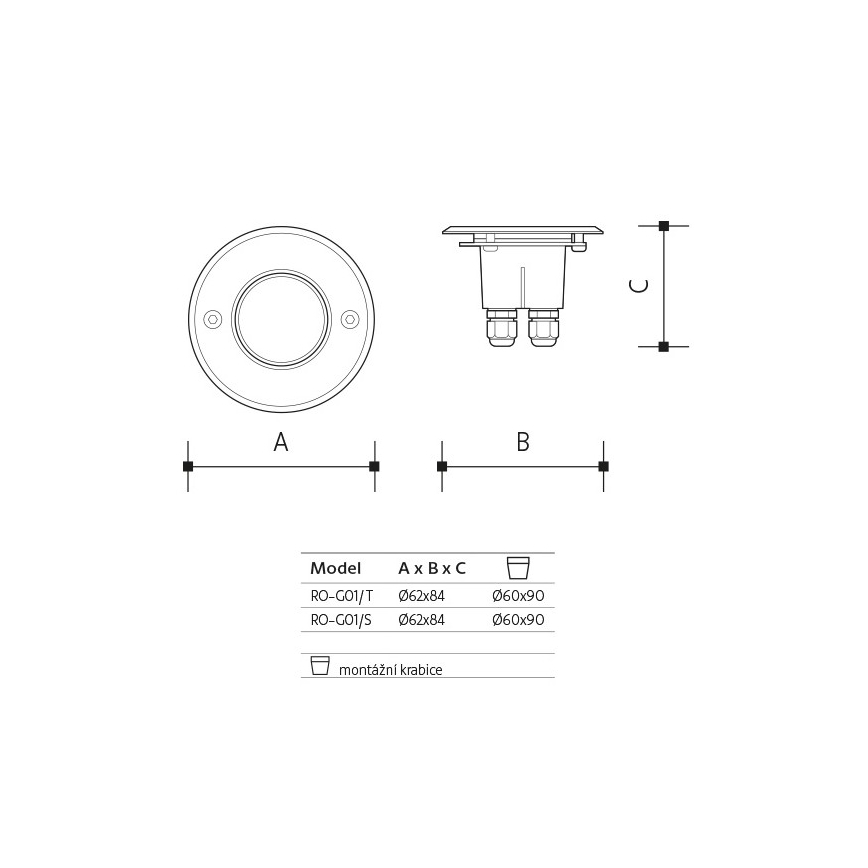 LED Lauko įvažiavimo šviestuvas ROAD LED/0,5W/230V IP67 6000K