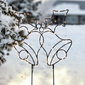 LED lauko kalėdinė dekoracija 100xLED/3xAA IP44 šiltai balta varpeliai