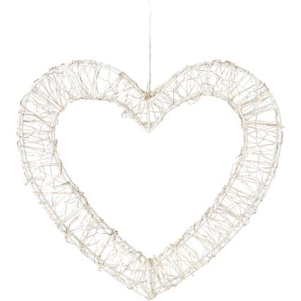 LED Lauko kalėdinė dekoracija 500xLED/6W/230V 36 cm IP44 šiltai balta širdis/balta