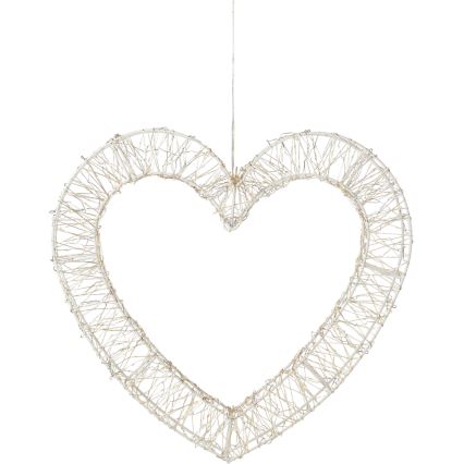 LED Lauko kalėdinė dekoracija 720xLED/6W/230V 46 cm IP44 šiltai balta širdis/balta