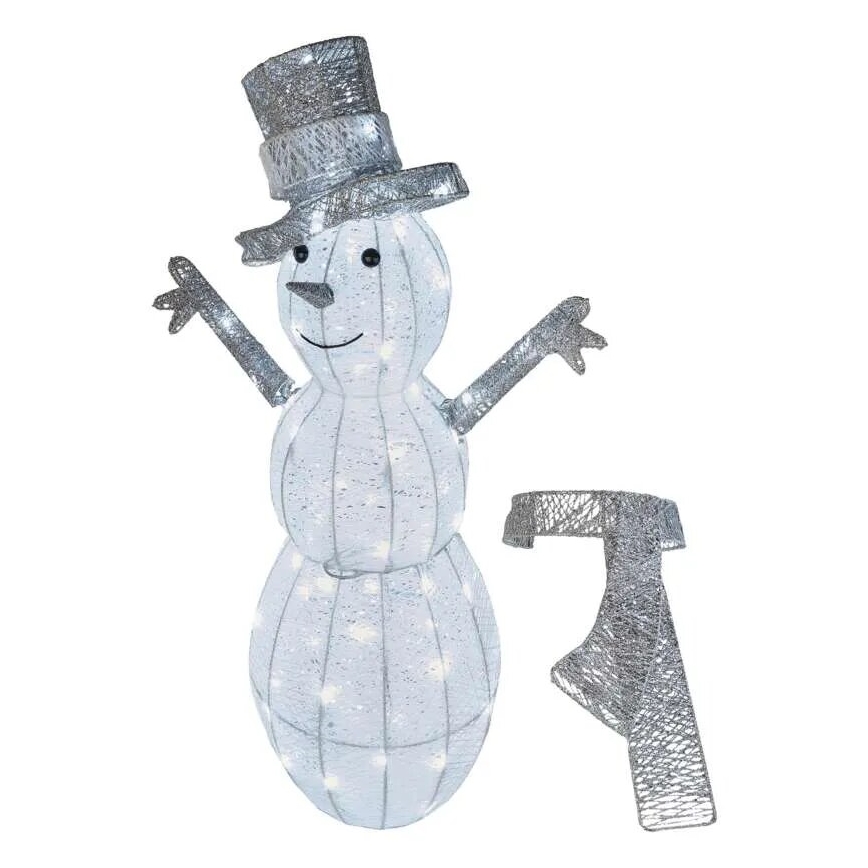 LED Lauko kalėdinė dekoracija 80xLED/3,6W/230V IP44 82 cm sniego senis