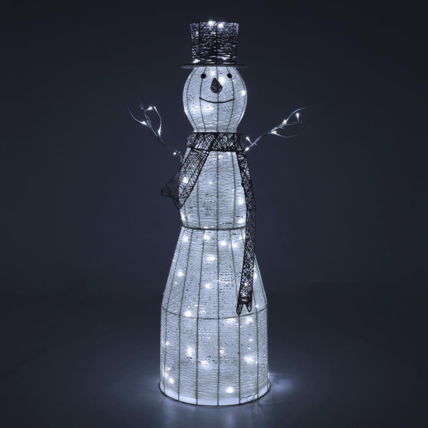 LED Lauko Kalėdinė dekoracija LED/3,6W/230V/šalta balta 124 cm IP44 Sniego senis