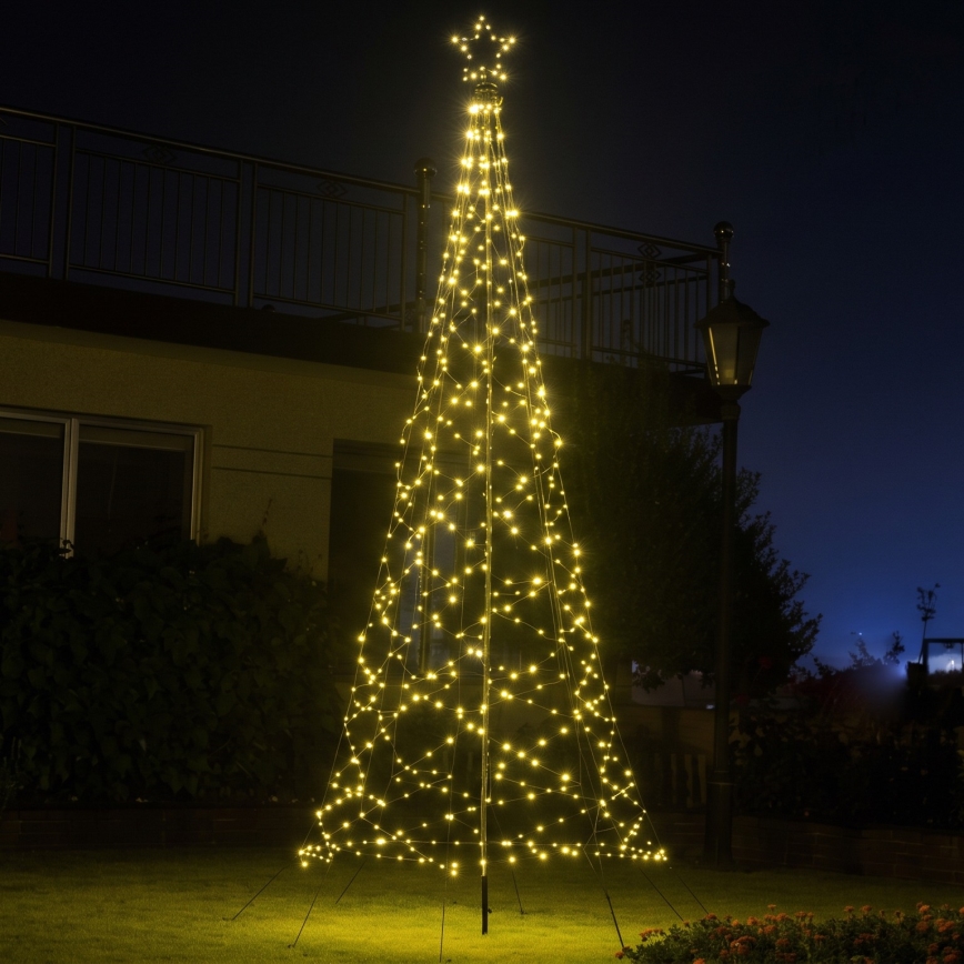 LED Lauko kalėdinė eglutė 480xLED/230V 8 funkcijų 3,2 m IP44 šiltai balta
