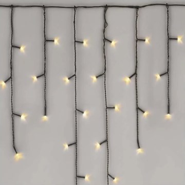 LED lauko kalėdinė girlianda 100xLED/2,5x0,9m IP44 šiltai balta