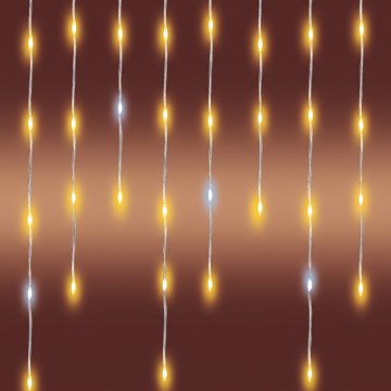 LED lauko kalėdinė girlianda 1200xLED/230V 25x0,56 m IP44 šilta balta/šalta balta