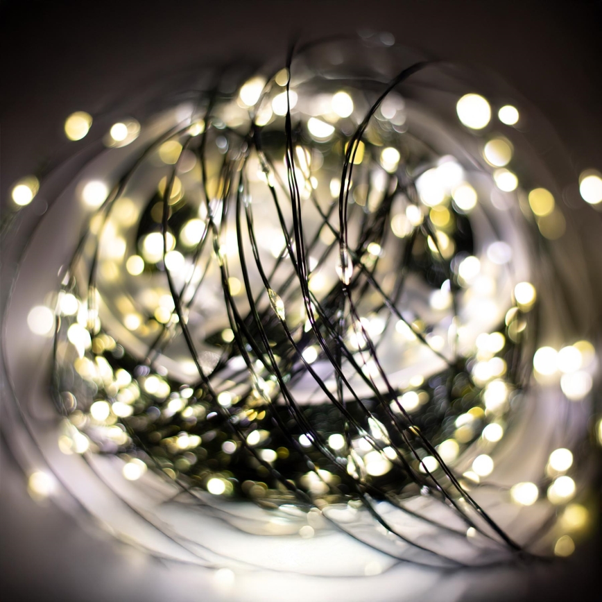 LED lauko kalėdinė girlianda 1500xLED/230V 8 funkcijų 153 m IP44 šiltai balta + nuotolinis pultas