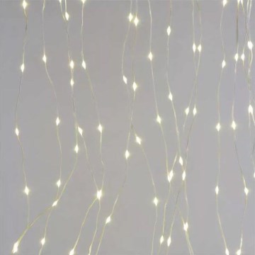 LED lauko kalėdinė girlianda, 300 LED / 8 režimai, 5,9 m, IP44, šiltai balta