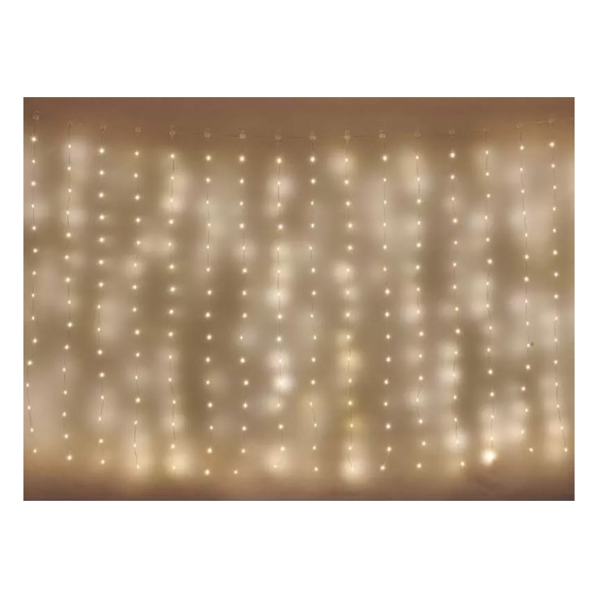 LED lauko kalėdinė girlianda 300xLED/8 funkcijų 5,9 m IP44 šilta balta