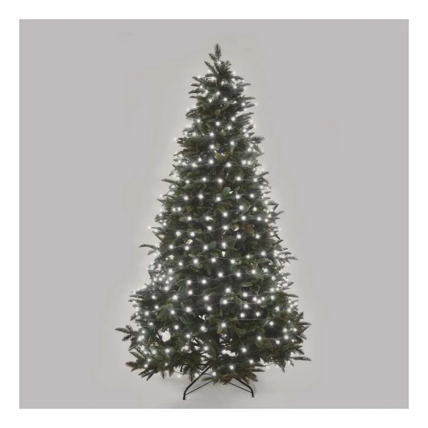 LED lauko kalėdinė girlianda 480 LED/8 funkcijų 53 m šaltai balta IP44