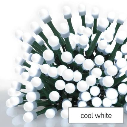 LED lauko kalėdinė girlianda 480 LED/8 funkcijų 53 m šaltai balta IP44