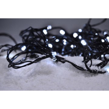 LED lauko kalėdinė girlianda 500xLED/8 funkcijų IP44 55 m šaltai balta