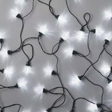 LED Lauko kalėdinė girlianda 50xLED/8 funkcijų 14,8 m IP44 šaltai balta