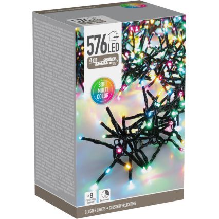 LED lauko kalėdinė girlianda 576xLED/230V/8 funkcijų 7,2 m IP44 daugiaspalvė