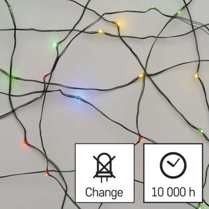 LED lauko kalėdinė girlianda 75xLED/12,5m IP44 daugiaspalvė