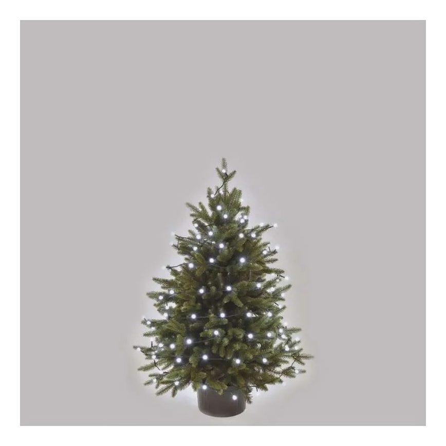 LED lauko kalėdinė girlianda 80xLED/8 funkcijų 13m šaltai balta IP44