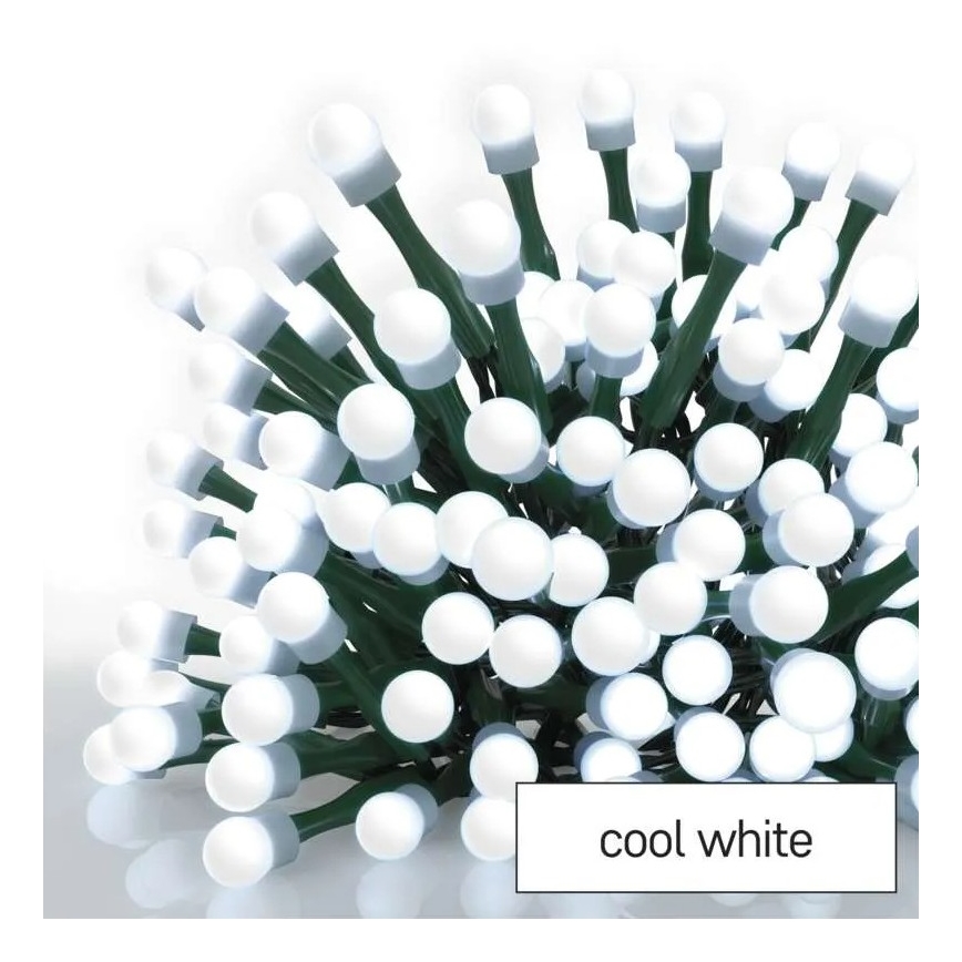 LED lauko kalėdinė girlianda 80xLED/8 funkcijų 13m šaltai balta IP44