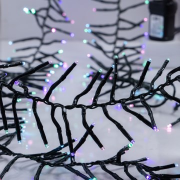 LED lauko kalėdinė girlianda CLUSTER 768xLED/8 funkcijų 9 m IP44 šilta balta