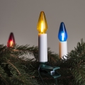 LED Lauko Kalėdinė girlianda FELICIA FILAMENT 20xE10 19m spalvingas/šilta balta IP44, Made in the EU
