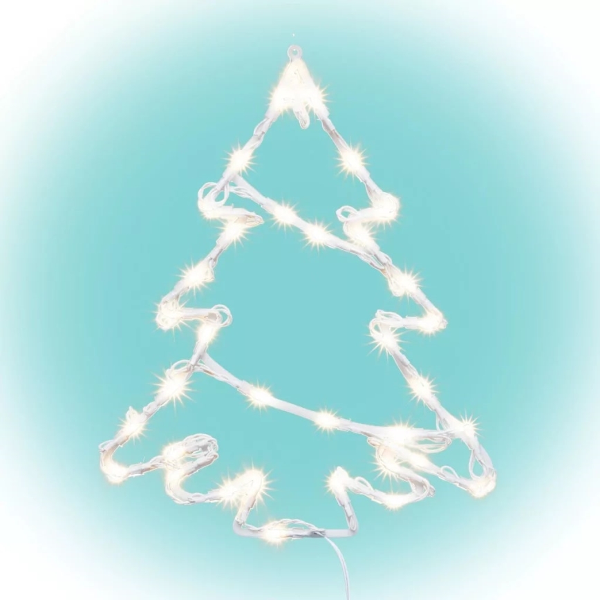 LED Lauko kalėdinė lango dekoracija 35xLED/230V IP44 šiltai balta/eglutė