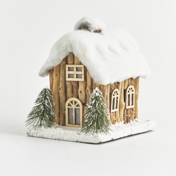 LED lauko kalėdinis namelis 4xLED/2xAA IP44