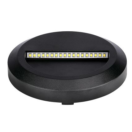 LED Lauko laiptinės šviestuvas LED/2W/230V IP65 3000K juodas