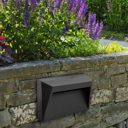 LED Lauko laiptų apšvietimas HOLDEN LED/1,6W/230V IP65 grafitas