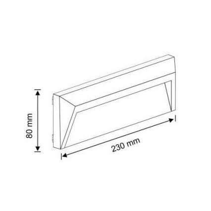 LED Lauko laiptų apšvietimas HOLDEN LED/1,6W/230V IP65 grafitas