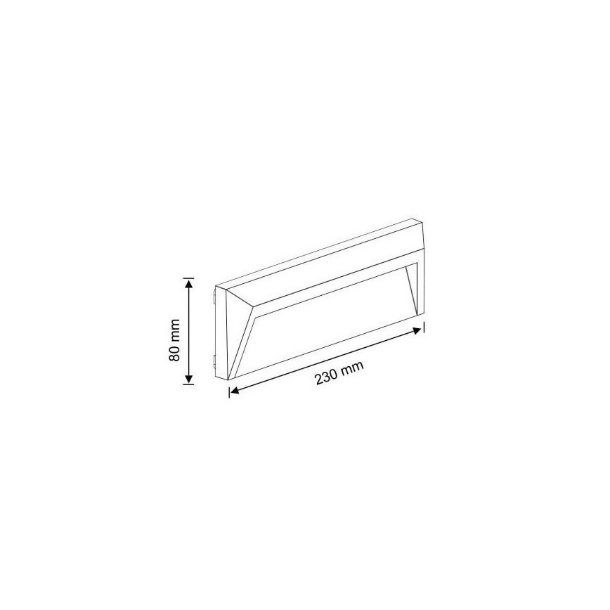 LED Lauko laiptų apšvietimas HOLDEN LED/1,6W/230V IP65 grafitas