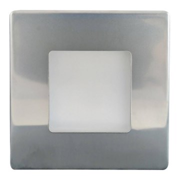 LED Lauko laiptų apšvietimas LED/1,7W/230V 2700K IP44 blizgus chromas