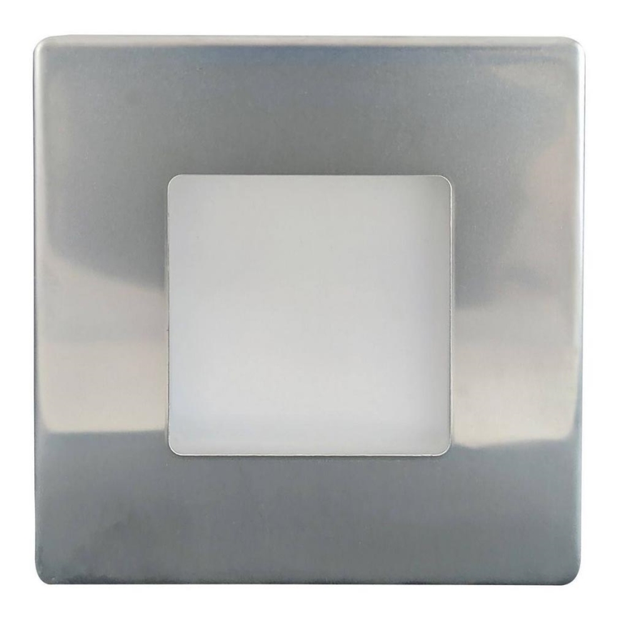 LED Lauko laiptų apšvietimas LED/1,7W/230V 2700K IP44 blizgus chromas