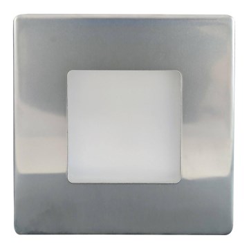 LED Lauko laiptų apšvietimas LED/1,7W/230V 4000K IP44 blizgus chromas