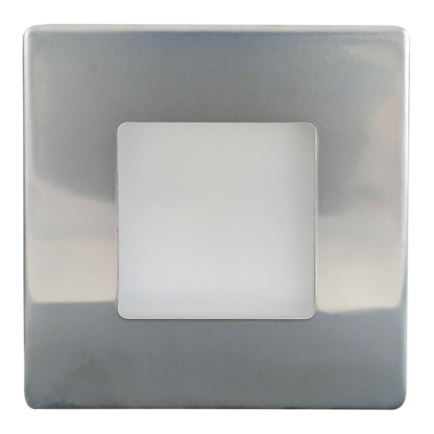 LED Lauko laiptų apšvietimas LED/1,7W/230V 4000K IP44 blizgus chromas