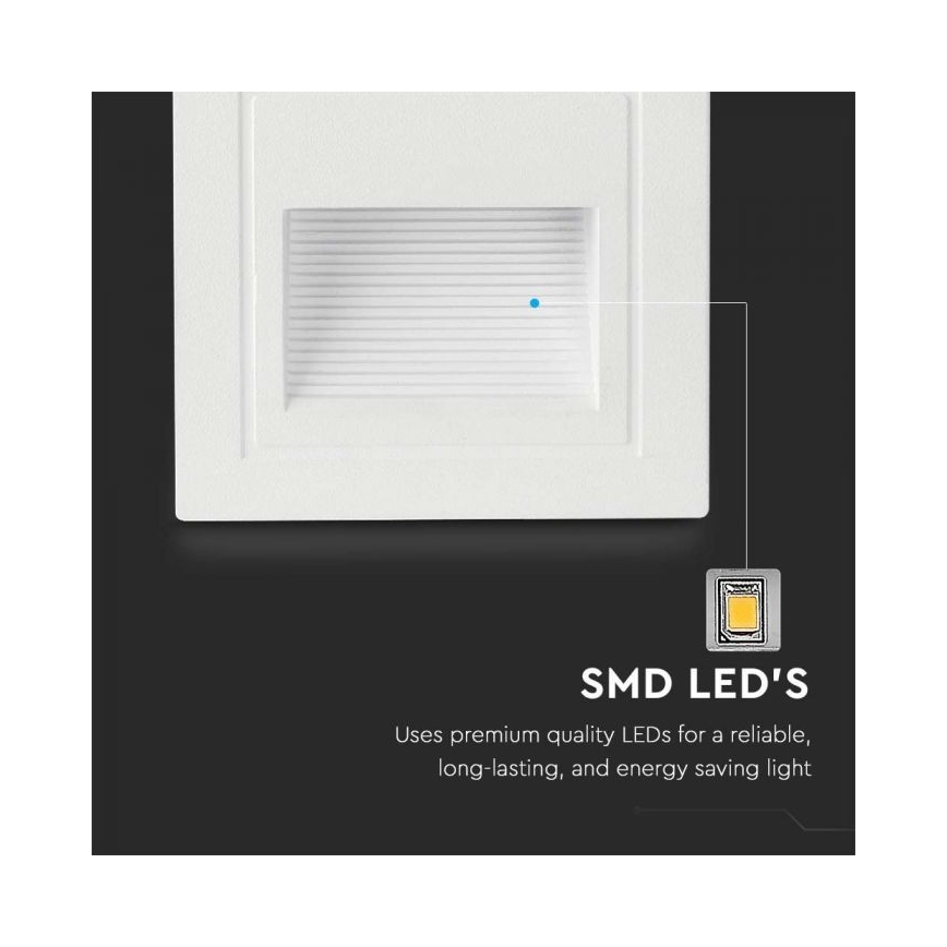 LED Lauko laiptų apšvietimas LED/5W/230V 3000K IP65 balta