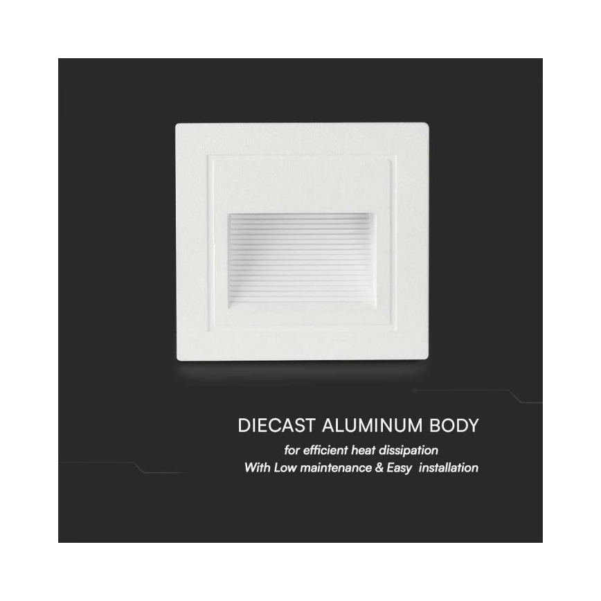LED Lauko laiptų apšvietimas LED/5W/230V 3000K IP65 balta