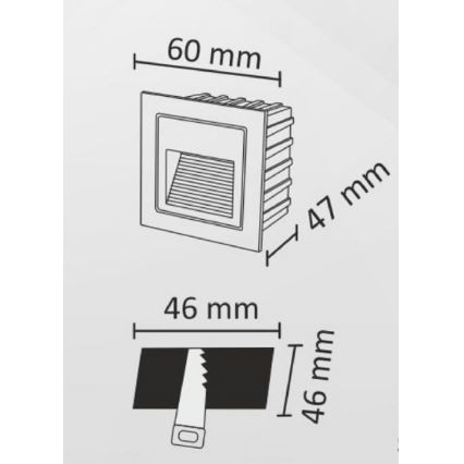 LED Lauko laiptų šviestuvas Q6 LED/3W/230V IP44