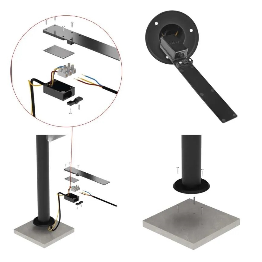 LED Lauko lankstus lempa NIKA LED/12,5W/230V IP44 80 cm