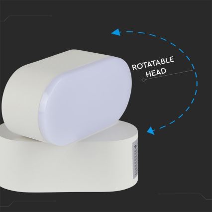 LED Lauko lankstus Sieninis šviestuvas LED/5W/230V 4000K IP65 balta