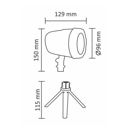 LED Lauko lazerinis projektorius LED/5W/230V IP44