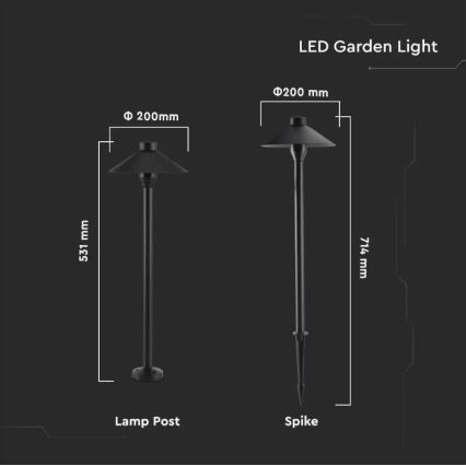 LED Lauko lempa GARDEN LED/7W/230V 3000K IP65