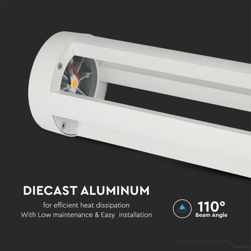 LED Lauko lempa LED/10W/230V 80cm 3000K IP65 balta