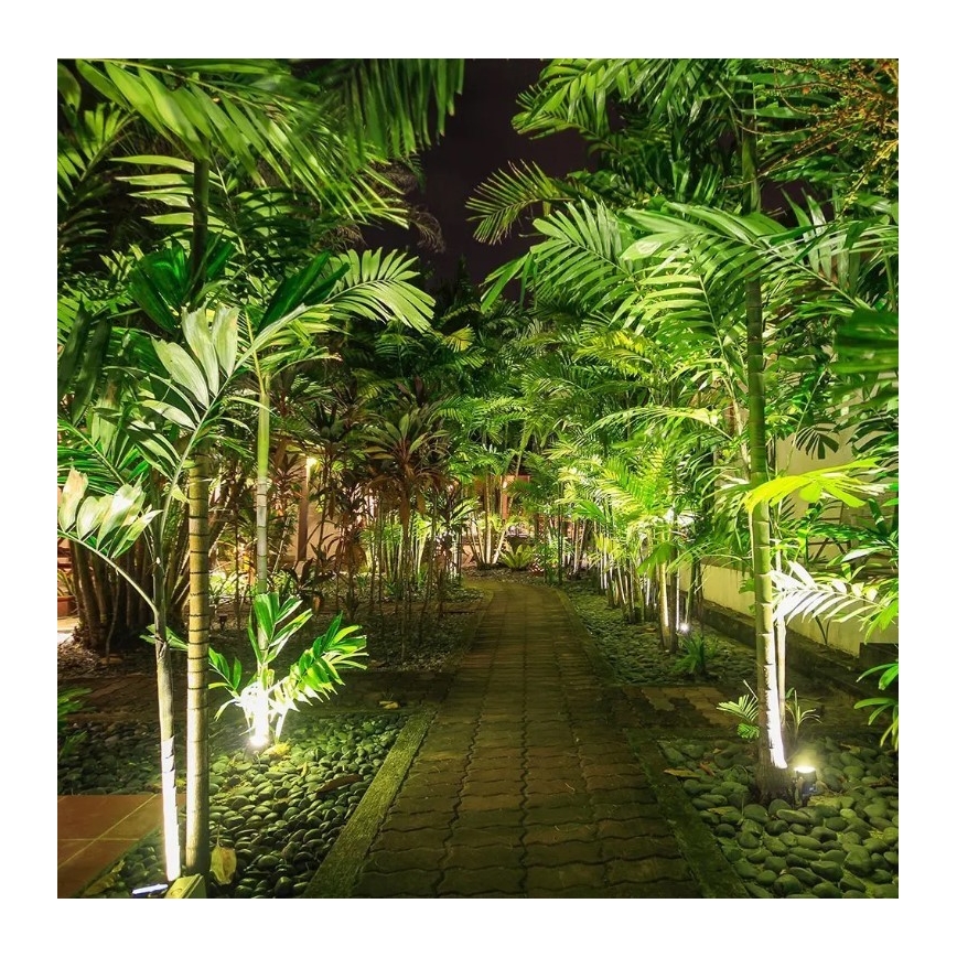 LED Lauko lempa LED/12W/230V 3000K juoda IP65