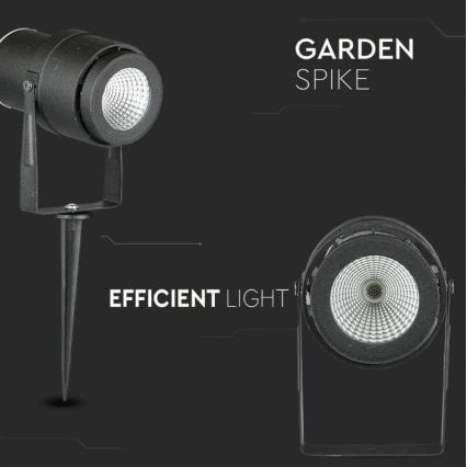 LED Lauko lempa LED/12W/230V 3000K juoda IP65