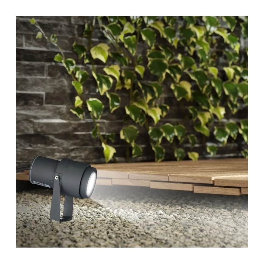 LED Lauko lempa LED/12W/230V 4000K antracitas IP65