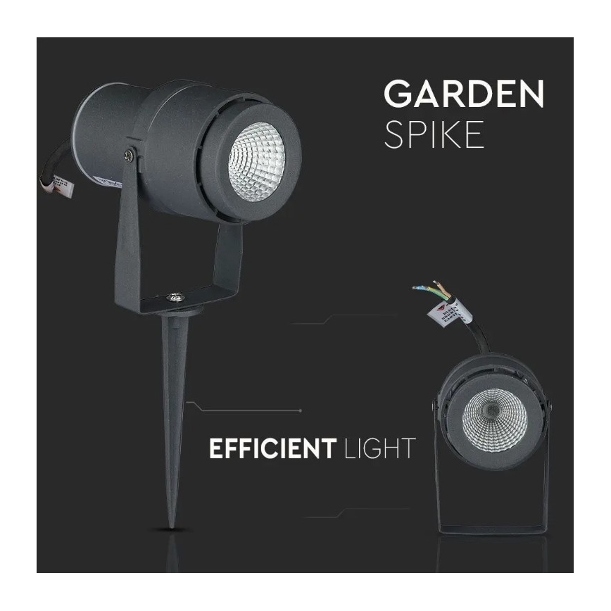 LED Lauko lempa LED/12W/230V 4000K antracitas IP65