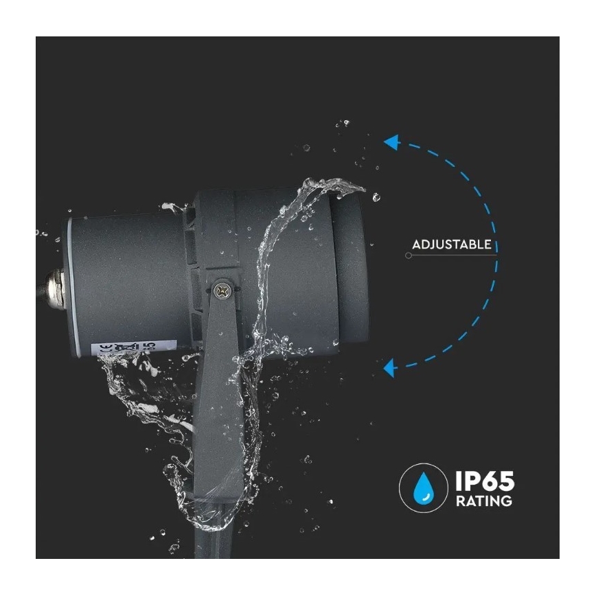 LED Lauko lempa LED/12W/230V 4000K antracitas IP65