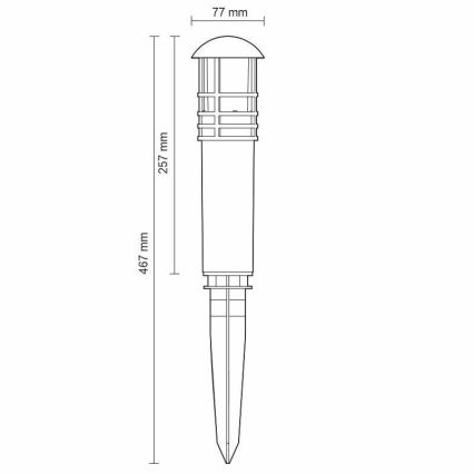 LED Lauko lempa LED/3W/230V 2800K IP65