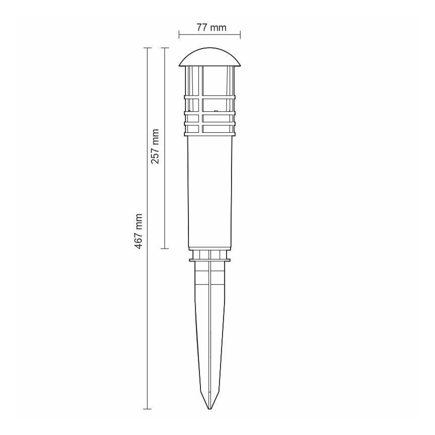LED Lauko lempa LED/3W/230V 2800K IP65