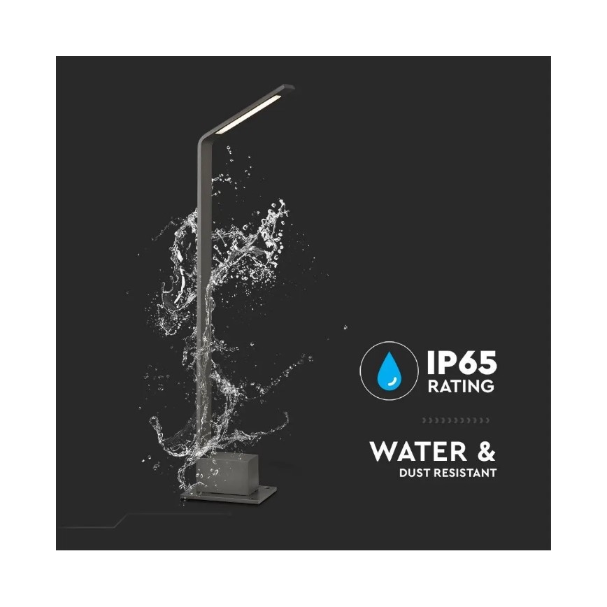 LED Lauko lempa LED/6W/230V IP65 antracitas