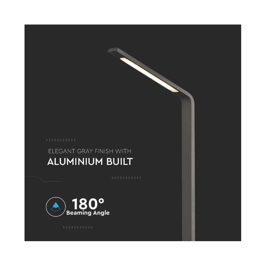 LED Lauko lempa LED/6W/230V IP65 antracitas