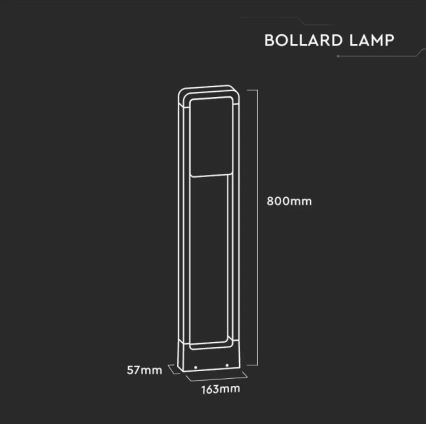 LED Lauko lempa SAMSUNG CHIP LED/10W/230V 3000K IP65 juoda